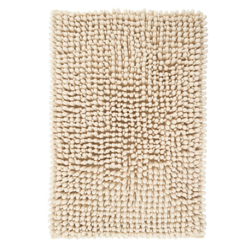 Tapis de bain - 67x110cm - Uni / Faux-uni ivoire Fluffy par Lalee