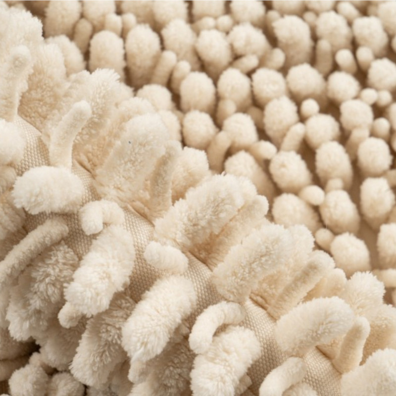 Tapis de bain - 67x110cm - Uni / Faux-uni ivoire Fluffy par Lalee