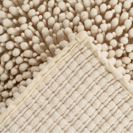 Tapis de bain - 67x110cm - Uni / Faux-uni ivoire Fluffy par Lalee