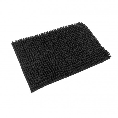 Tapis de bain - 67x110cm - Uni / Faux-uni noir Fluffy par Lalee