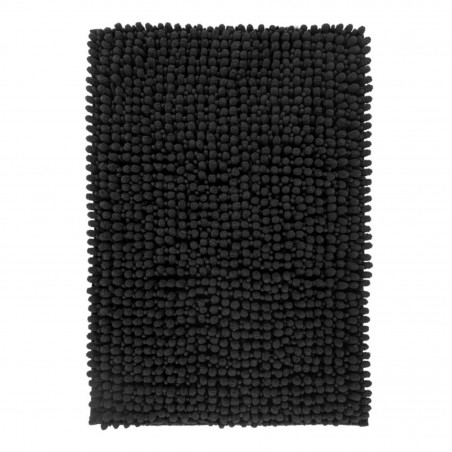 Tapis de bain - 67x110cm - Uni / Faux-uni noir Fluffy par Lalee