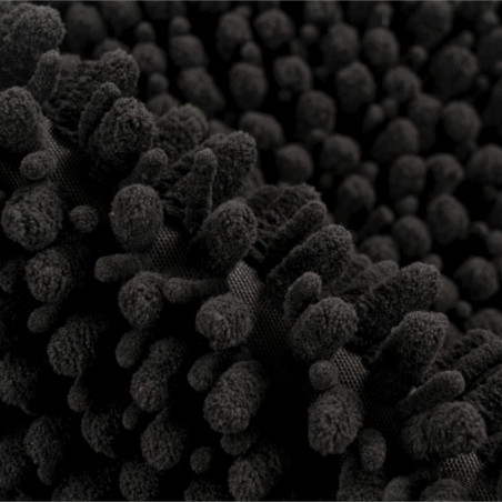 Tapis de bain - 67x110cm - Uni / Faux-uni noir Fluffy par Lalee