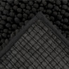 Tapis de bain - 67x110cm - Uni / Faux-uni noir Fluffy par Lalee