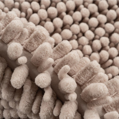 Tapis de bain - 67x110cm - Uni / Faux-uni taupe Fluffy par Lalee
