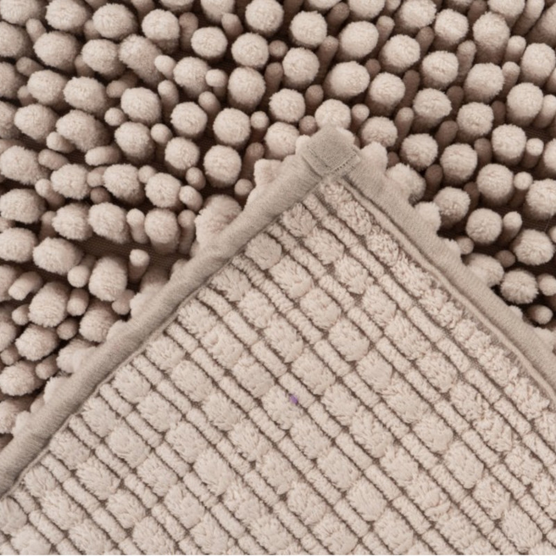 Tapis de bain - 67x110cm - Uni / Faux-uni taupe Fluffy par Lalee