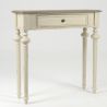 Console contemporain beige et bois miel - 80x28x25cm - LEGENDE par Amadeus