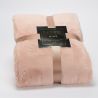 Plaid uni rose - 130x170cm - LUXE par Amadeus