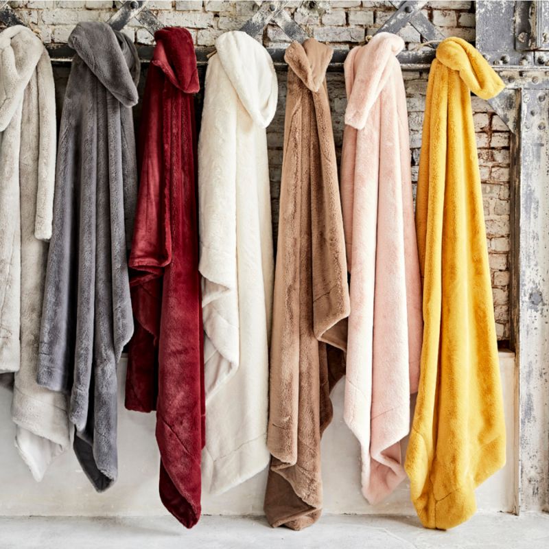 Plaid uni rose - 130x170cm - LUXE par Amadeus