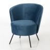 Fauteuil contemporain bleu - 64x64x72cm - MEREDITH par Amadeus