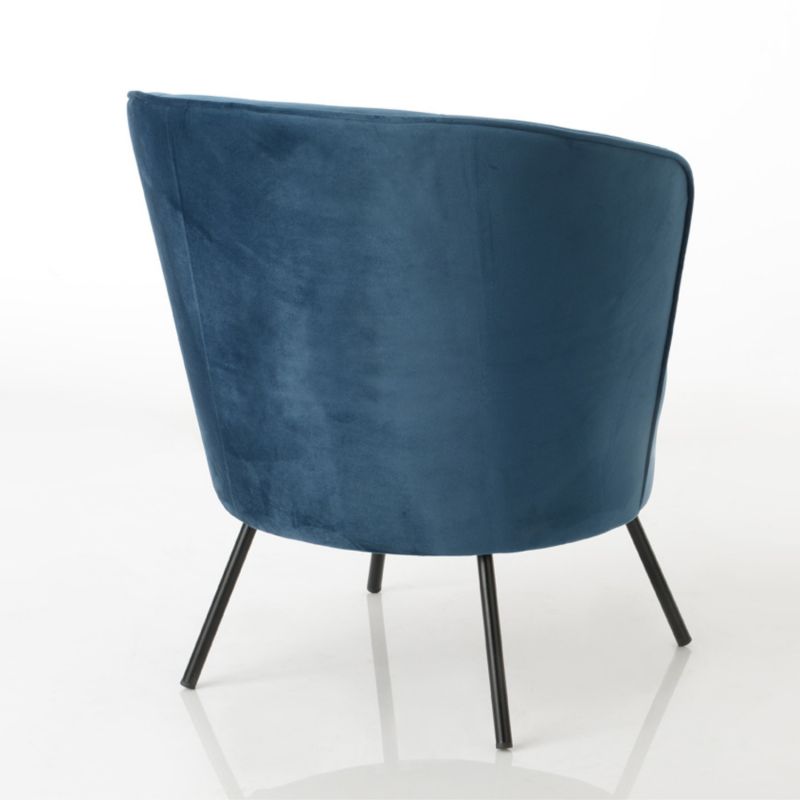 Fauteuil contemporain bleu - 64x64x72cm - MEREDITH par Amadeus