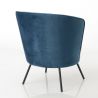 Fauteuil contemporain bleu - 64x64x72cm - MEREDITH par Amadeus