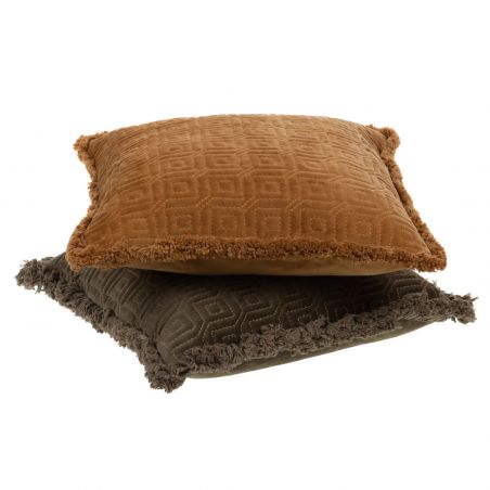 Coussin contemporain marron - 45x45cm - KAK par Amadeus