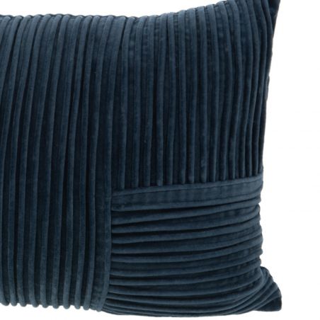 Coussin contemporain bleu marine - 40x60cm - PLIS par Amadeus