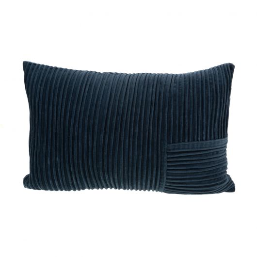 Coussin contemporain bleu marine - 40x60cm - PLIS par Amadeus