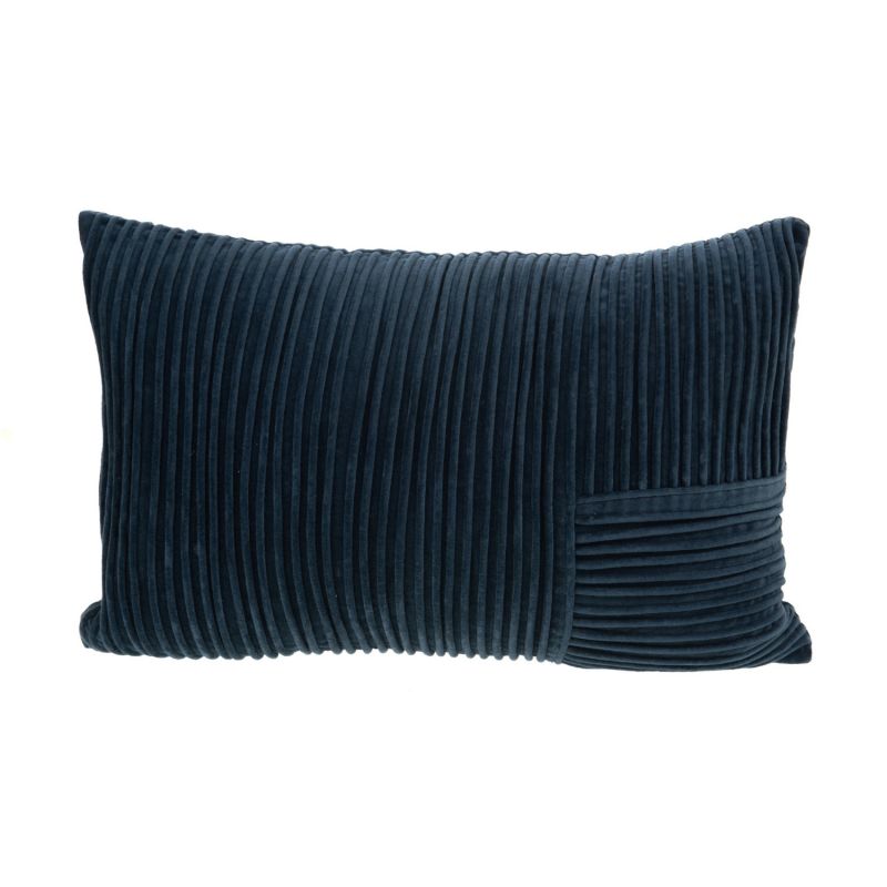 Coussin contemporain bleu marine - 40x60cm - PLIS par Amadeus