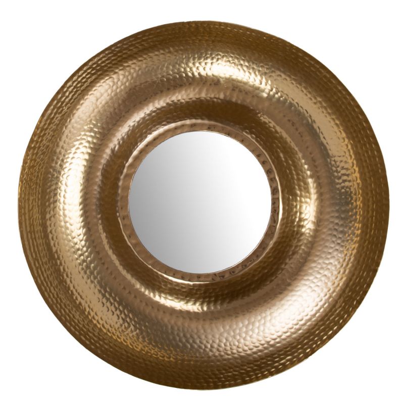 Miroir contemporain or - diam 61cm - CONCAVE par Amadeus