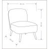 Fauteuil contemporain marine - 60x69x80cm - BUCOLIQUE par Amadeus