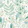 Papier peint vinyle sur intissé floral vert et bleu JOY - Green Life par Caselio - 101697620