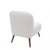 Fauteuil contemporain blanc cassé - 60x69x80cm - BUCOLIQUE PALMIER par Amadeus