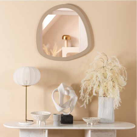 Miroir contemporain beige - 60x63cm - EPURE SIMILI par Amadeus