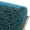 Fauteuil contemporain Bleu canard / métal beige - 67x77x70cm - TROPIQUE par Amadeus