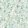 Papier peint vinyle sur intissé floral vert et bleu JOY - Green Life par Caselio - 101697620