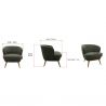 Fauteuil contemporain lin - 67x68x67cm - DAGMARD par Amadeus