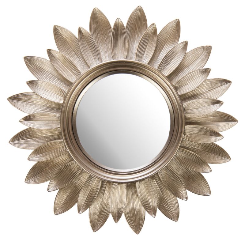Miroir contemporain or - diam 30cm - CONVEXE SOLEpar Amadeus