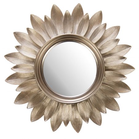 Miroir contemporain or - diam 30cm - CONVEXE SOLEpar Amadeus
