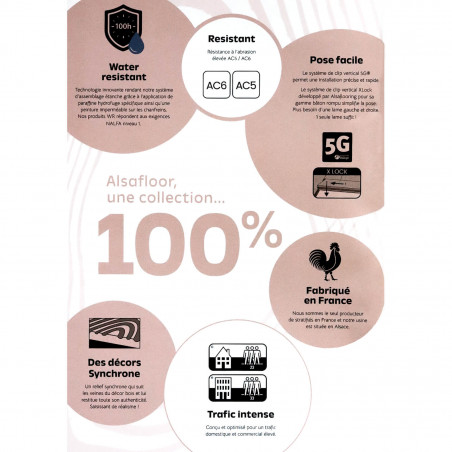 Sol Stratifié PAPYRUS 705W - Solid Plus par Alsapan