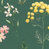 Papier peint intissé floral jaune et rose HERBIER PRAIRIE - Papermint par Ugepa - M38914