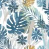 Papier peint vinyle sur intissé végétal bleu et vert JUNGLE - Imprim'luxe par Ugepa - L67501