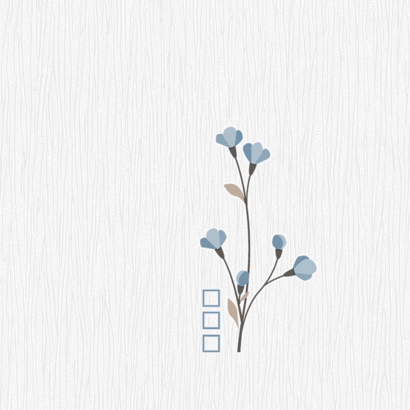 Papier peint expansé sur papier standard floral bleu CHARMED FLOWER - Basiques par Ugepa - L98501