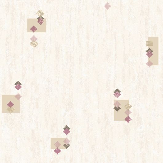 Papier peint expansé sur papier standard géométrique parme et or GEOMETRIC EFFECT - Basiques par Ugepa - L98706