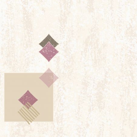 Papier peint expansé sur papier standard géométrique parme et or GEOMETRIC EFFECT - Basiques par Ugepa - L98706