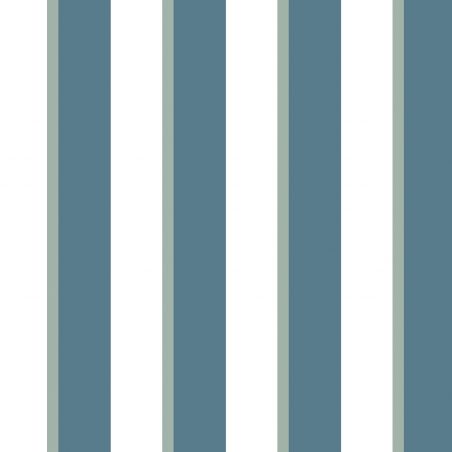 Papier peint vinyle sur intissé géométrique bleu et vert RAYURES - Inspire par Ugepa - M81801