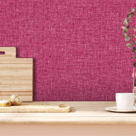 Papier peint standard uni rouge framboiseCASTLE - Basic par Ugepa - A34810