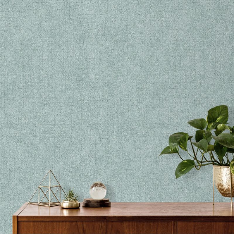 Papier peint standard uni vert mentheCASTLE - Basic par Ugepa - L86634