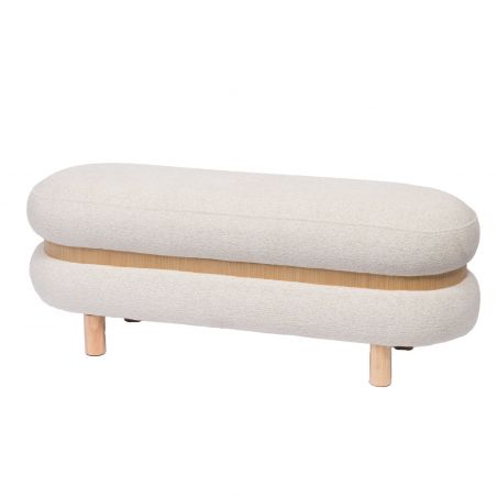 Banc contemporain blanc - 36x41x110cm - OCRINA par Amadeus