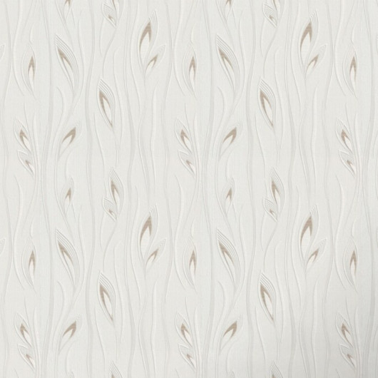 Papier peint expansé sur intissé floral blanc et marron FLEUR DE LYS - Fleur par Rasch - 788501