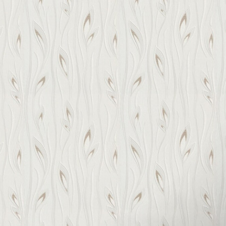 Papier peint expansé sur intissé floral blanc et marron FLEUR DE LYS - Fleur par Rasch - 788501