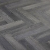 Sol Vinyle/PVC - 4m - parquet chevron gris anthracite MARYLIN 599 - Essential Bingo par IVC