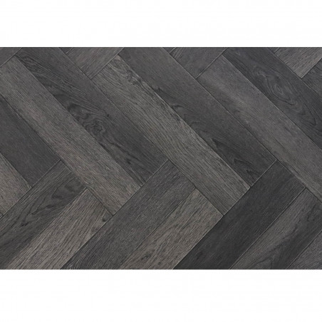 Sol Vinyle/PVC - 4m - parquet chevron gris anthracite MARYLIN 599 - Essential Bingo par IVC
