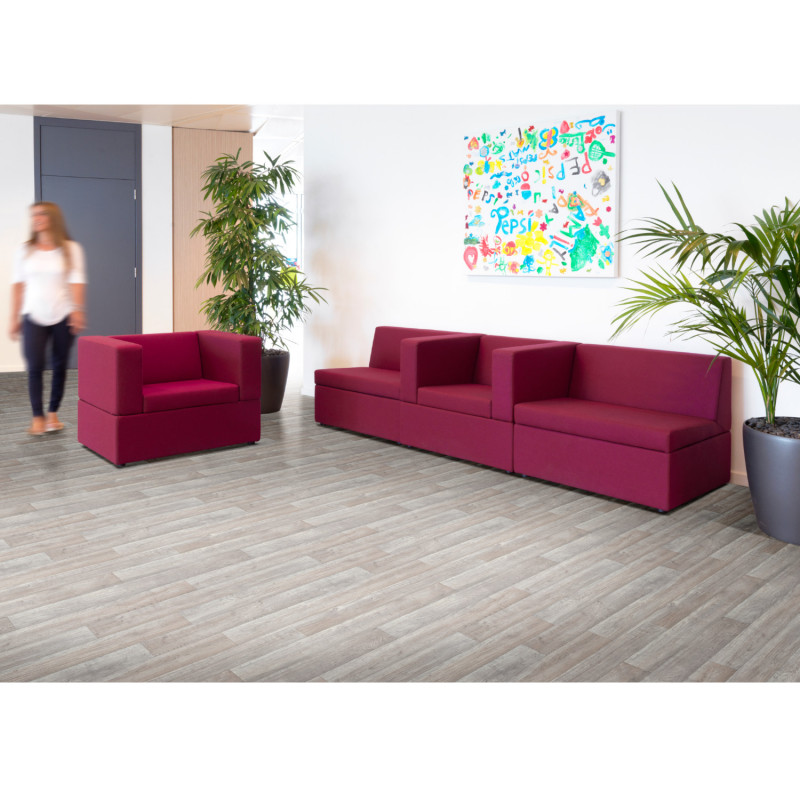 Sol Vinyle/PVC - 2m - parquet beige cérusé CHALET 646D - Optima Phonitec par Beauflor