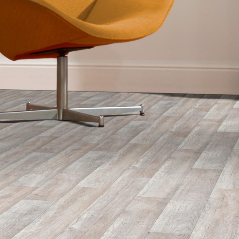 Sol Vinyle/PVC - 2m - parquet beige cérusé CHALET 646D - Optima Phonitec par Beauflor