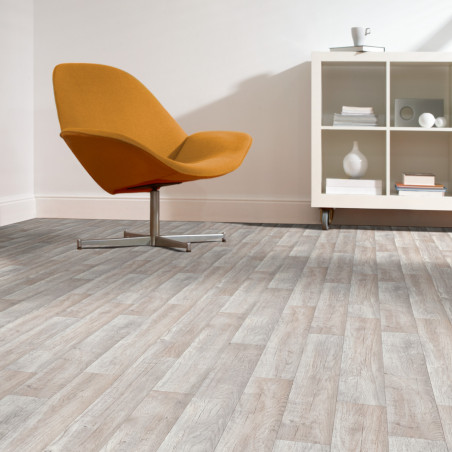 Sol Vinyle/PVC - 2m - parquet beige cérusé CHALET 646D - Optima Phonitec par Beauflor