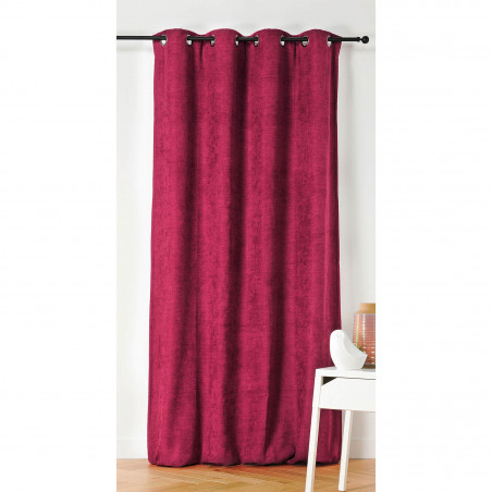 Prêt-à-Poser rideau isolant - 140cmx260cm - uni rouge carmin ALASKA par Linder