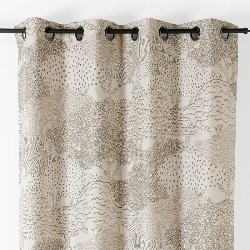 Prêt-à-Poser rideau - 140cmx240cm - beige, écru et taupe HOKKAIDO par Linder
