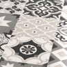 Sol Vinyle/PVC - 2m - carreaux de ciment noir, gris, beige et blanc CARTAGENA 535 Essential Texas par IVC