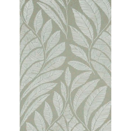 Papier peint intissé végétal vert sauge et or GUSTAV - Printemps Viennois par Casamance - 74770202